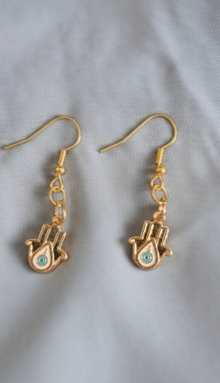 Hand of Fatima dangle earrings
