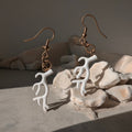 White Antler Dangle Earrings