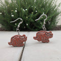 Triceratop Dino Bone Dangle Earrings