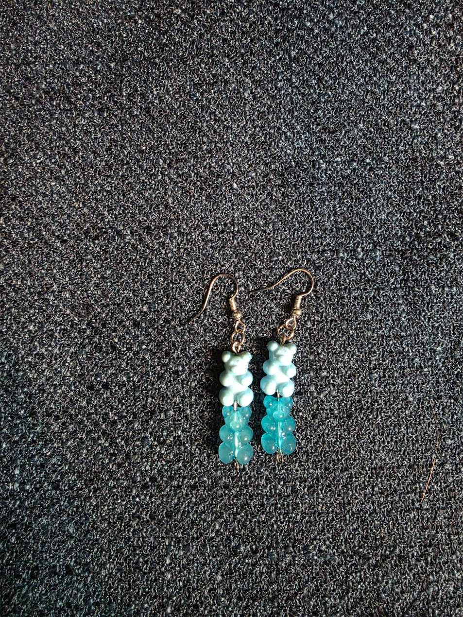 Blue Gummy Bear Dangle Earring