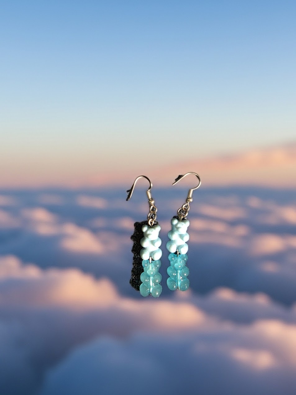 Blue Gummy Bear Dangle Earring
