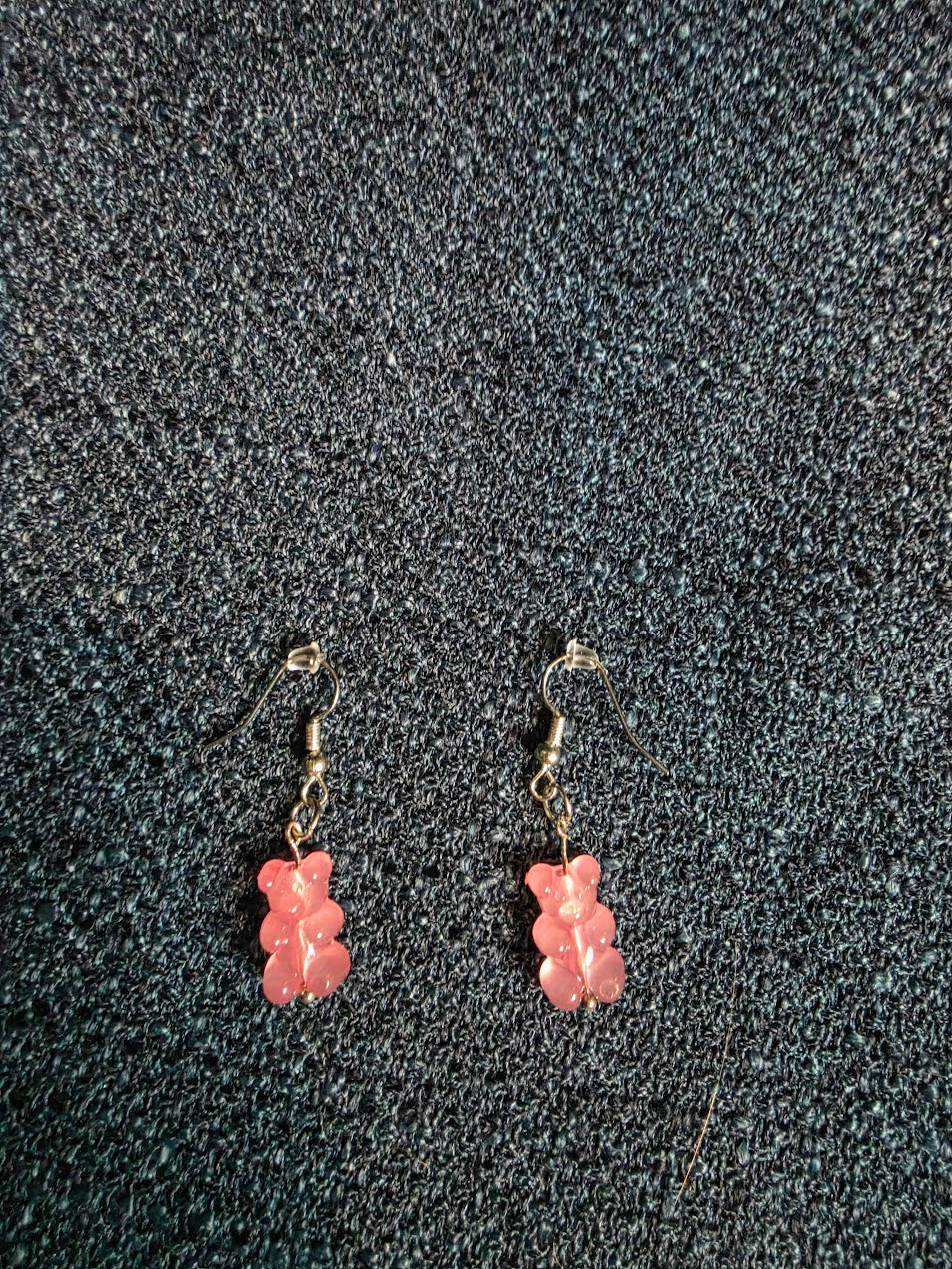Pink Gummy Bear Dangle Earrings