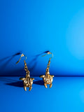 Golden Turtle Dangle Earrings