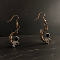 Astronaut and Moon Dangle Earrings