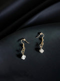 Black and White Dice Dangle Earrings