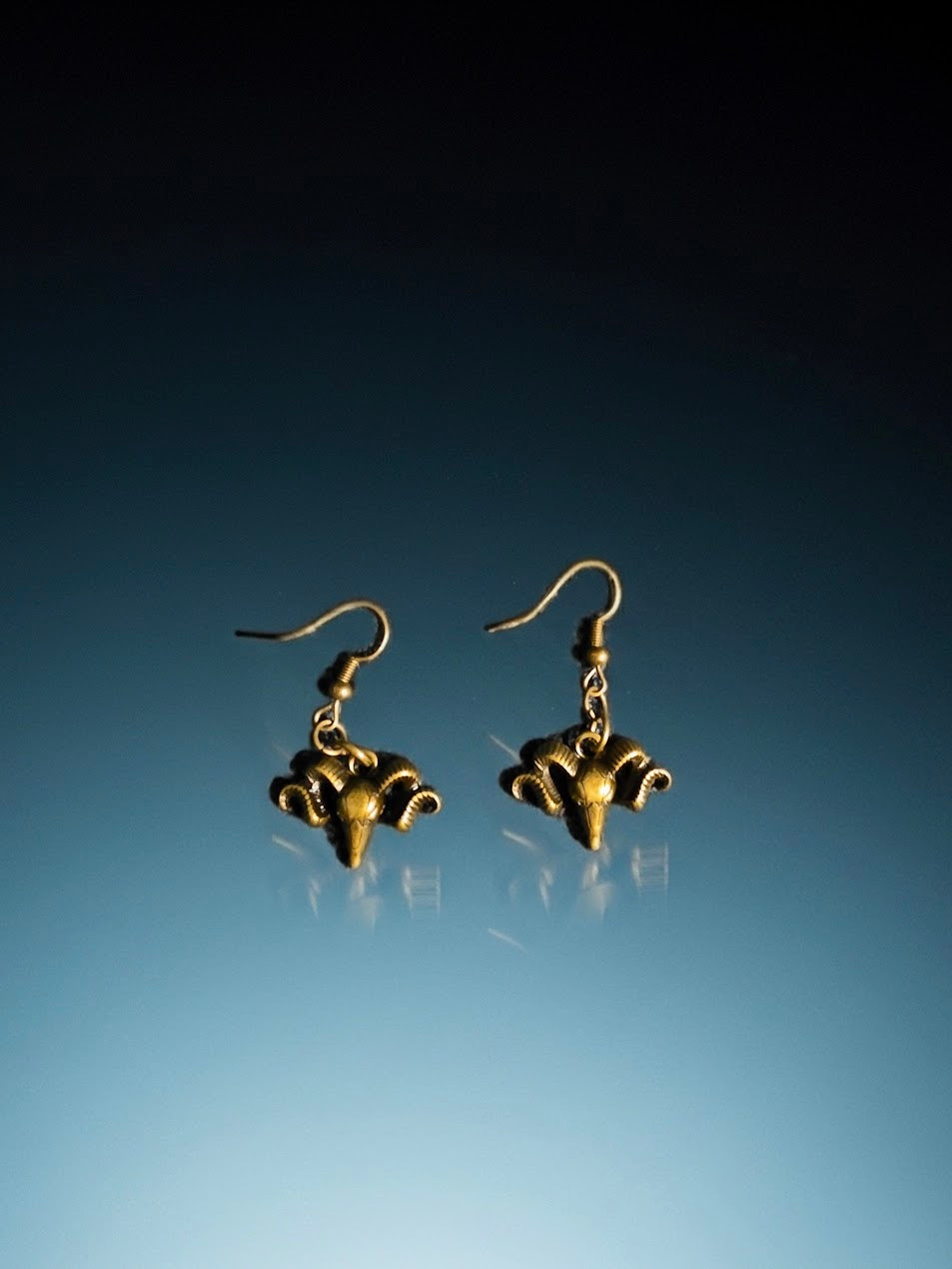 Bronze Ram Dangle Earrings