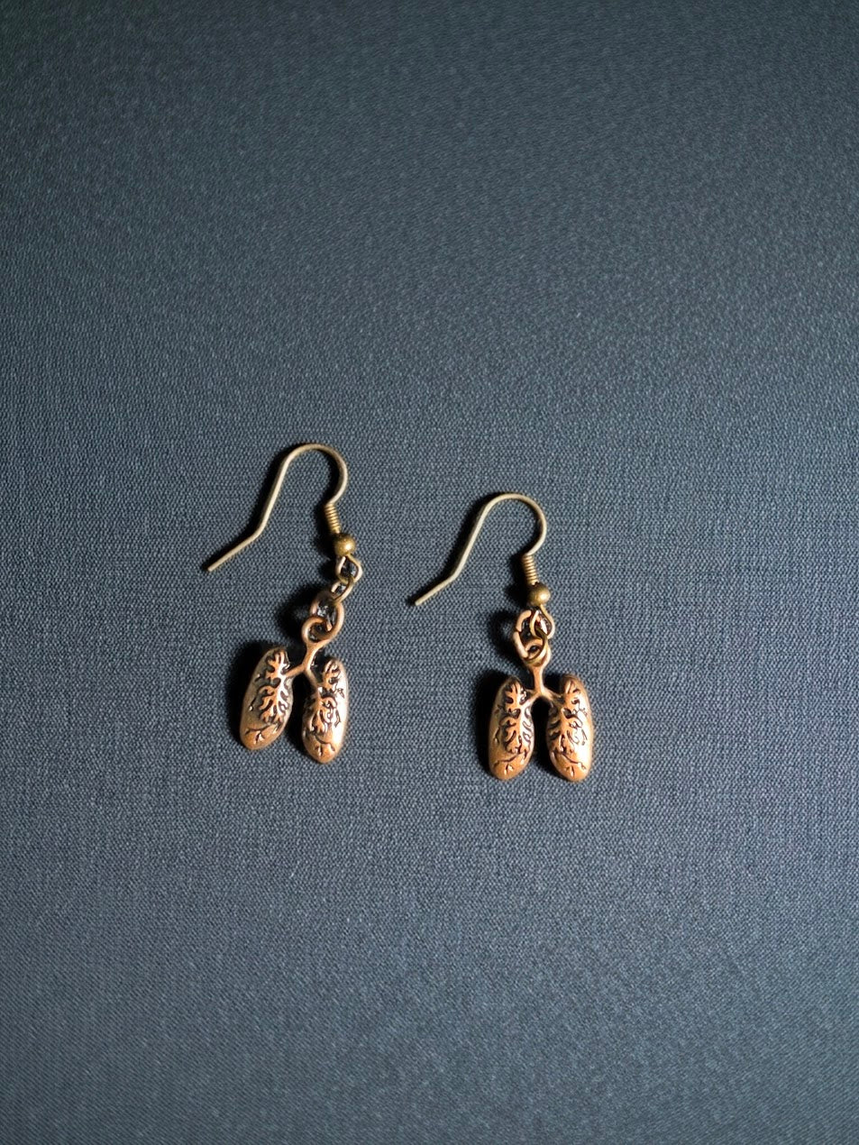 Bronze Lung Dangle Earrings