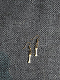 White Bone Dangle Earrings