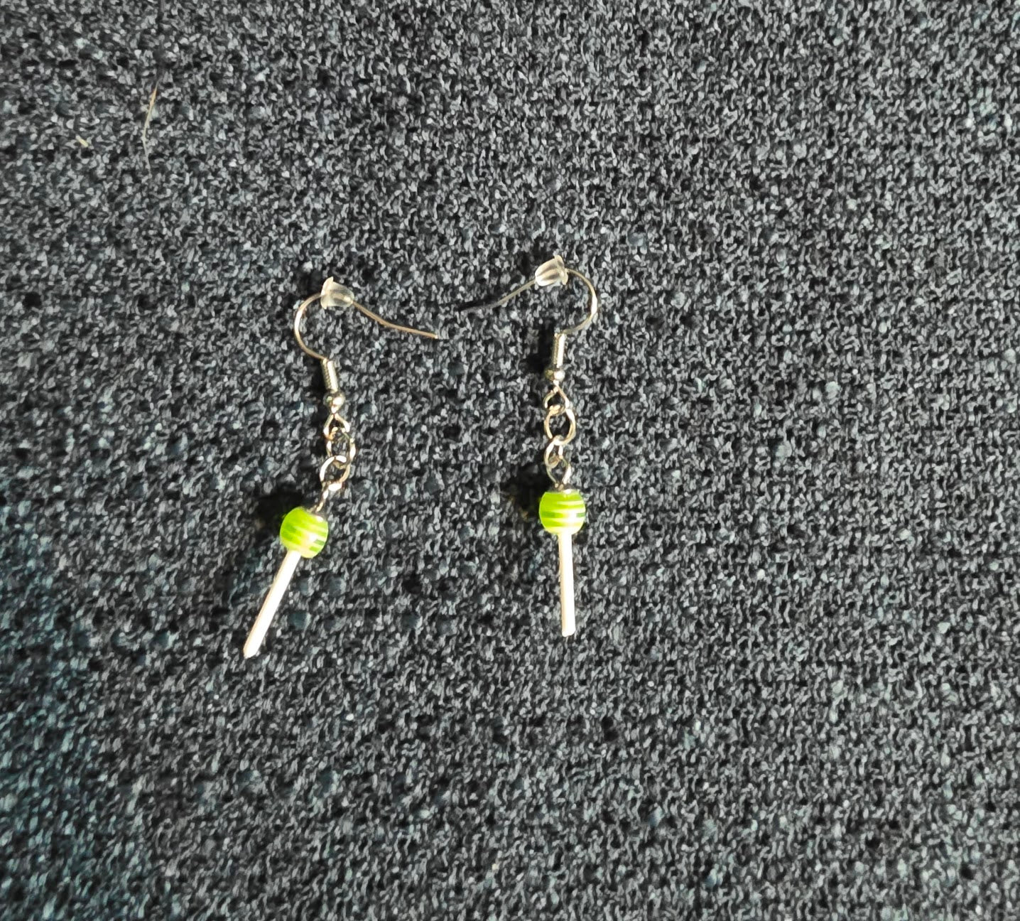 Green Lollipop Earrings