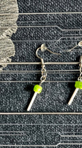 Green Lollipop Earrings