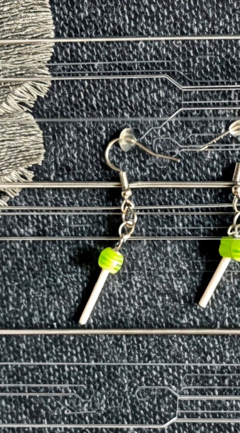 Green Lollipop Earrings