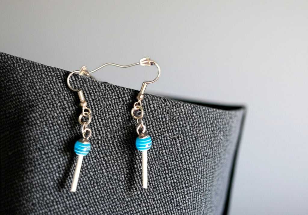 Blue Lollipop Earrings