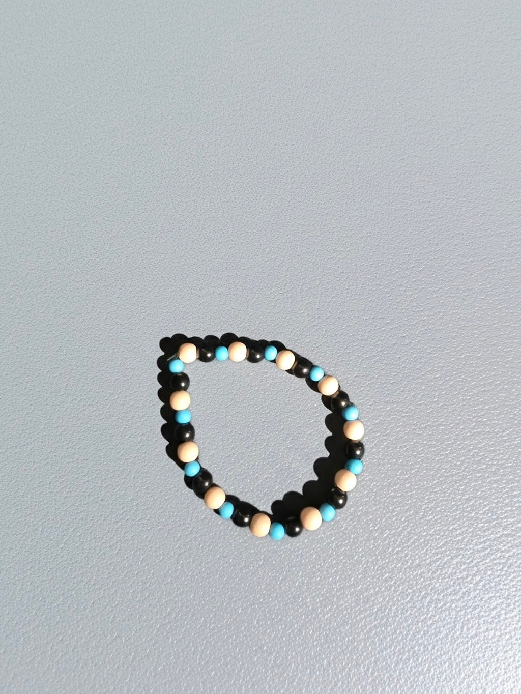 Black, Pink and Blue Beaded Bracelet