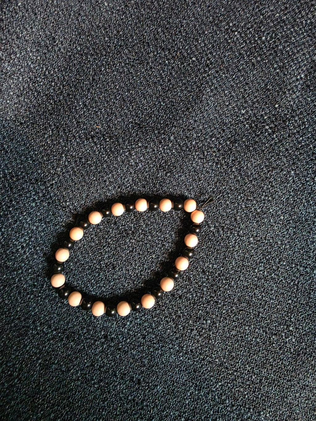 Black and Pink Beaded Bracelet