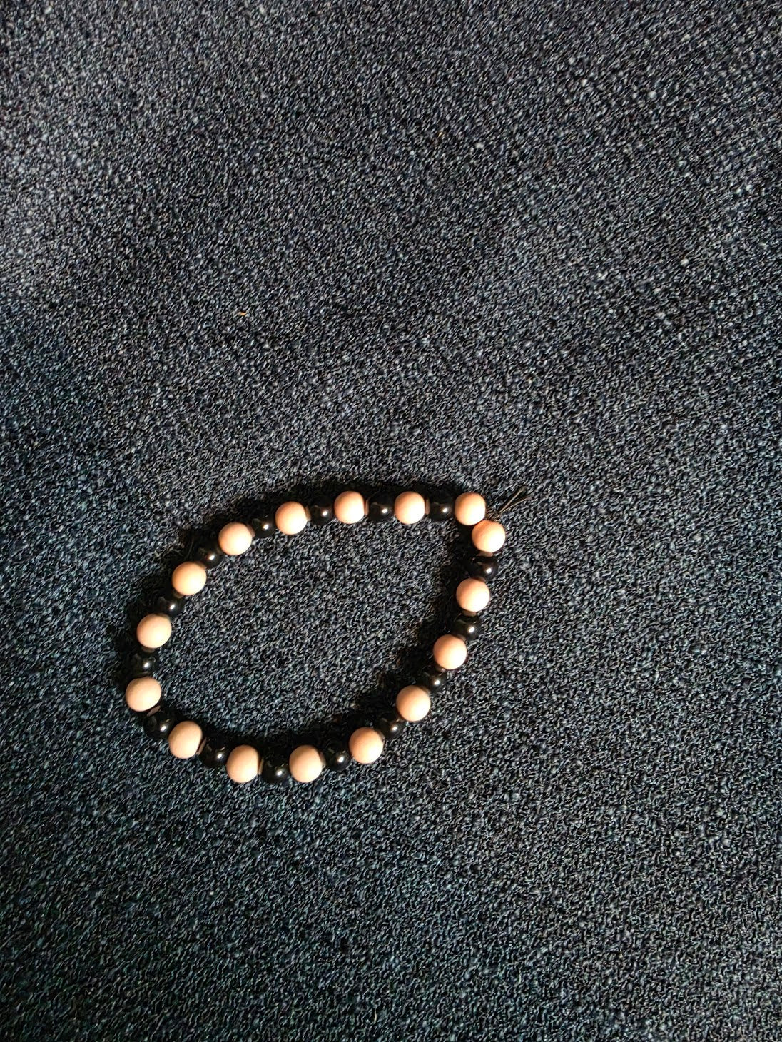 Black and Pink Beaded Bracelet