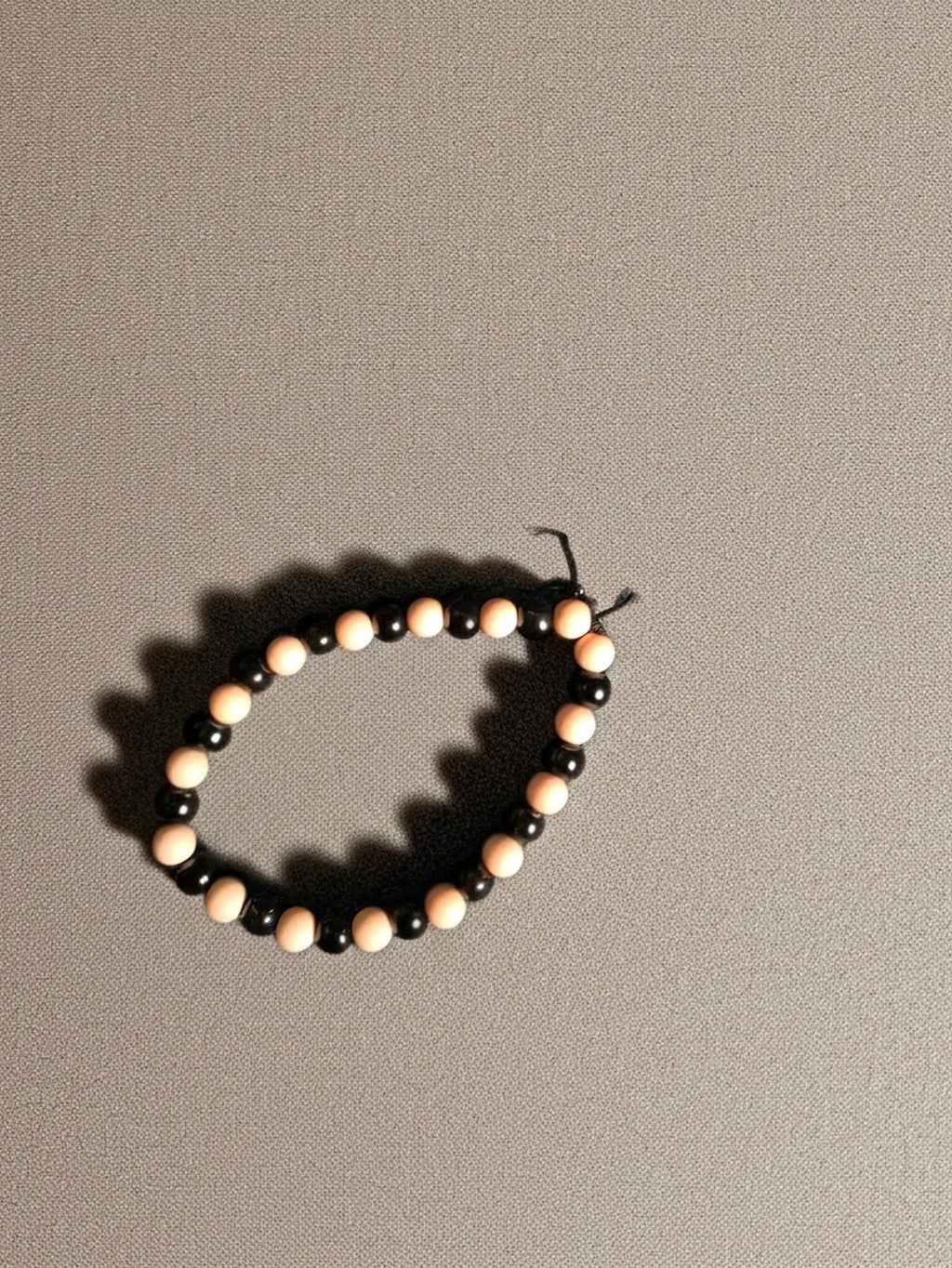 Black and Pink Beaded Bracelet