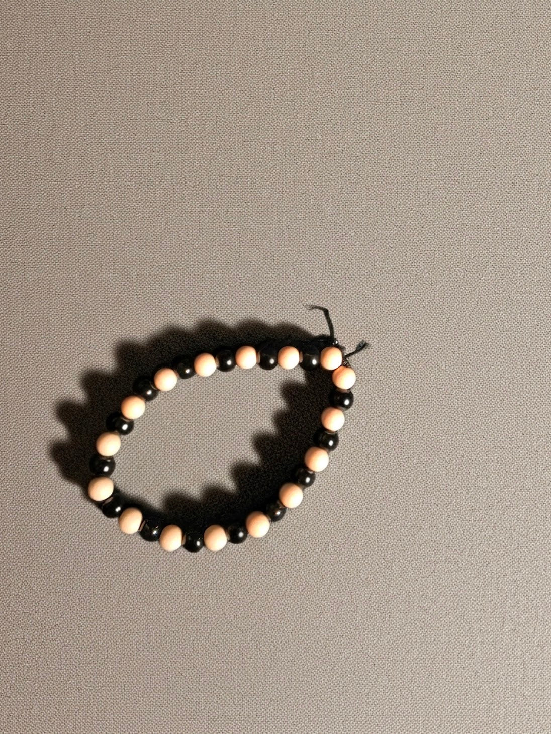 Black and Pink Beaded Bracelet