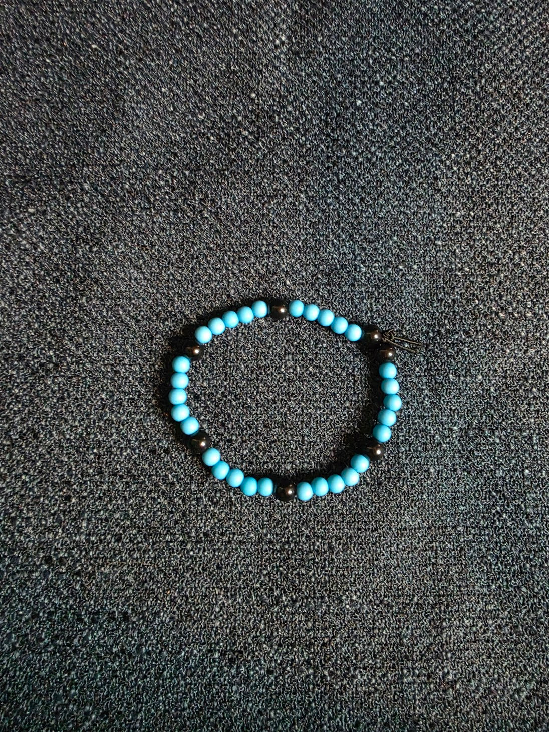 Black and Blue Beaded Bracelet