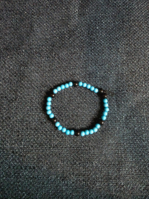 Black and Blue Beaded Bracelet