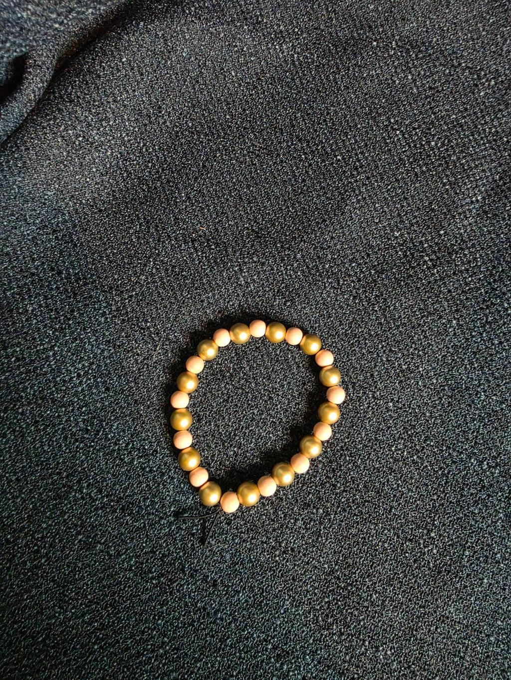 Pink and Gold Beaded Bracelet
