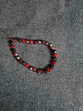 Red and Black Beaded Bracelet