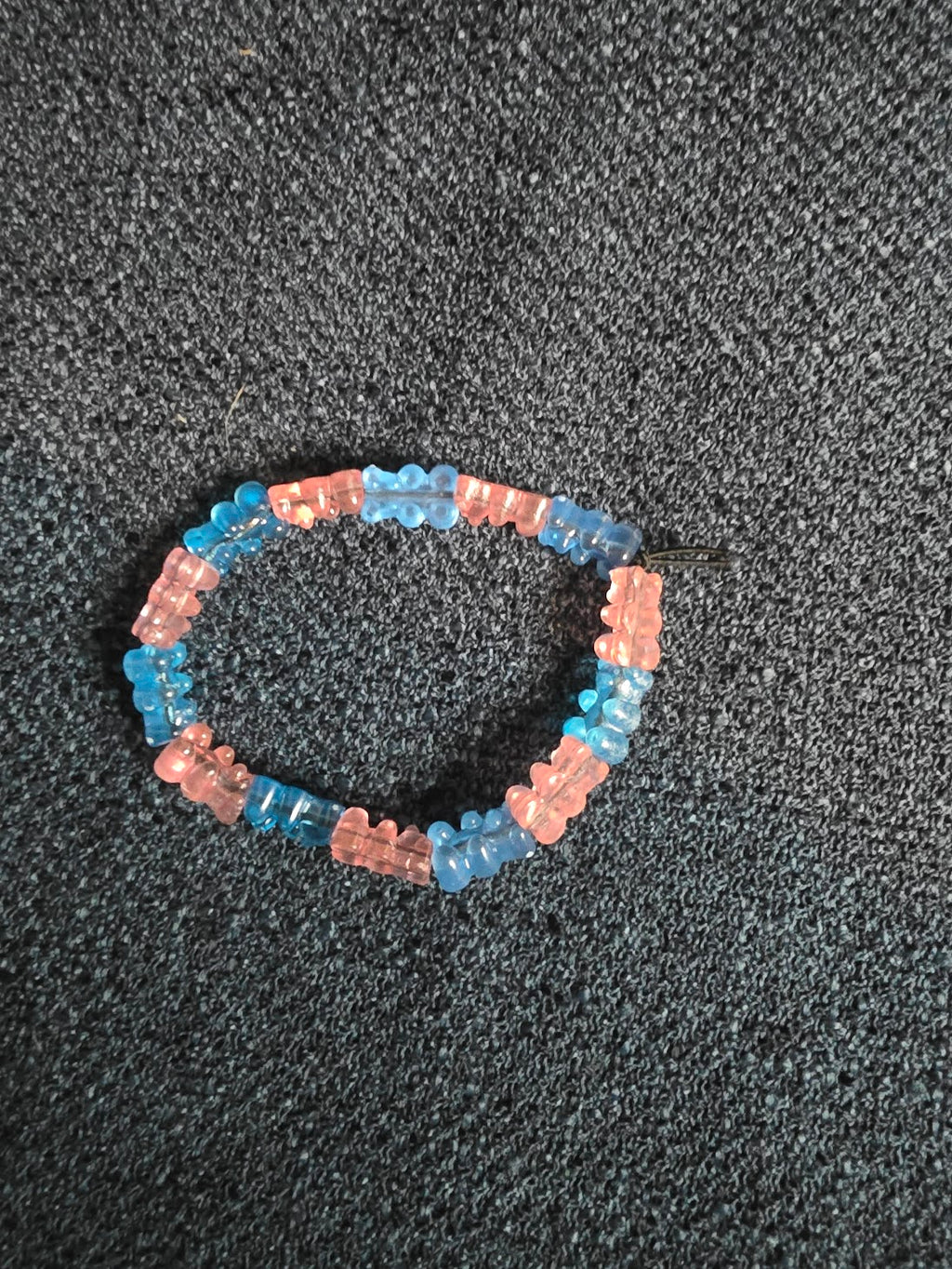 Pink and Blue Beaded Bracelet