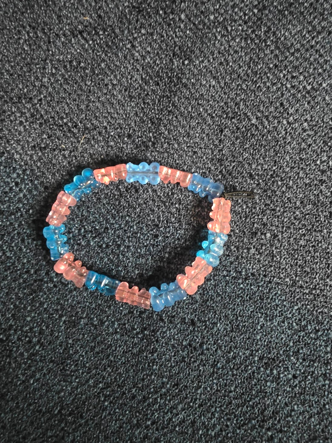 Pink and Blue Beaded Bracelet