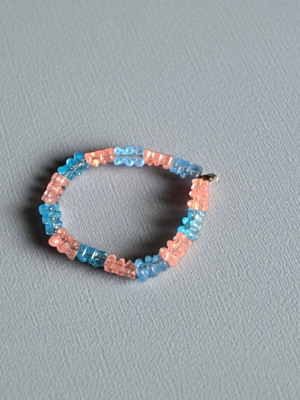 Pink and Blue Beaded Bracelet