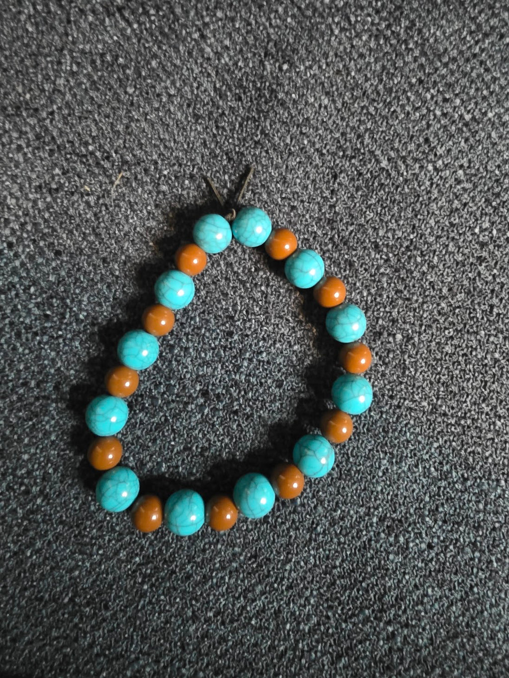 Brown and Blue Beaded Bracelet