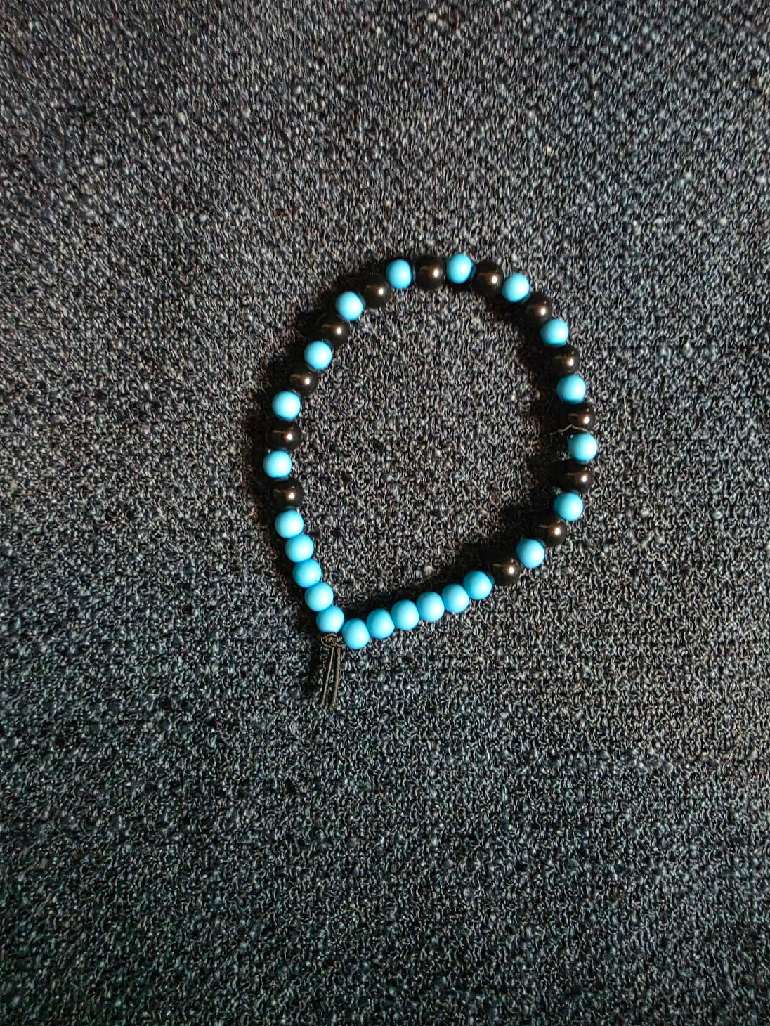 Black and Blue Beaded Bracelet