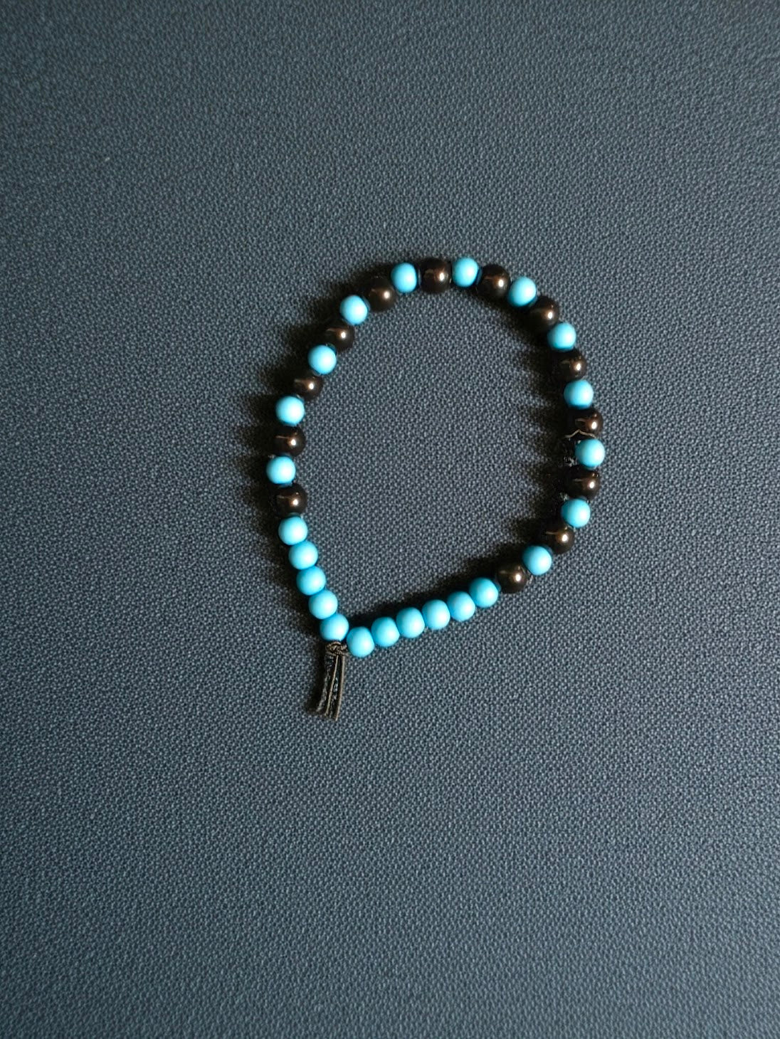 Black and Blue Beaded Bracelet