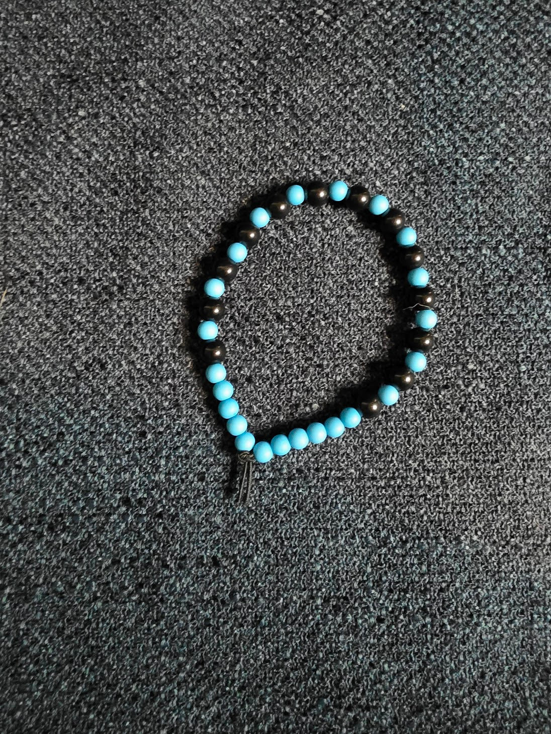 Black and Blue Beaded Bracelet
