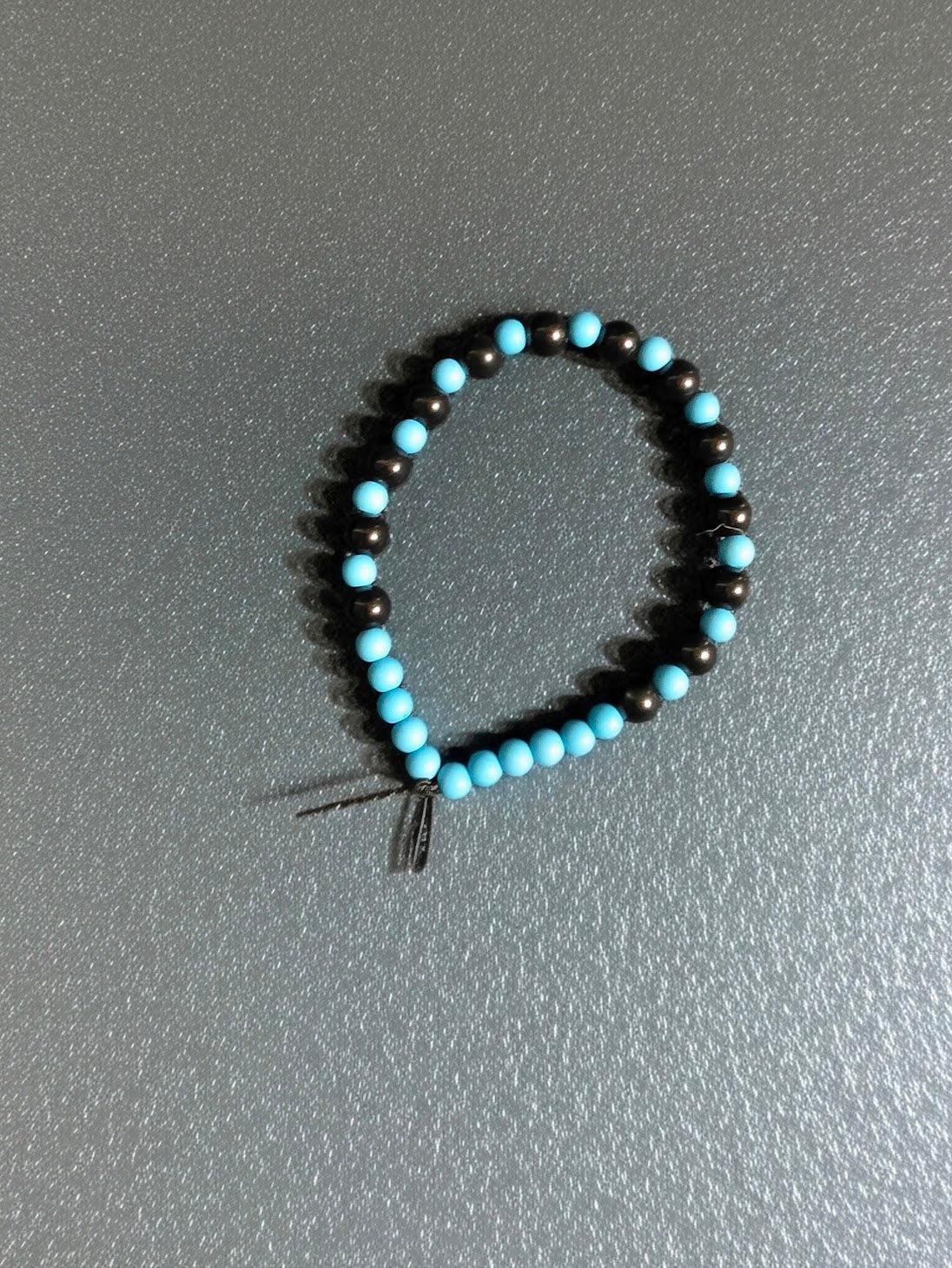 Black and Blue Beaded Bracelet