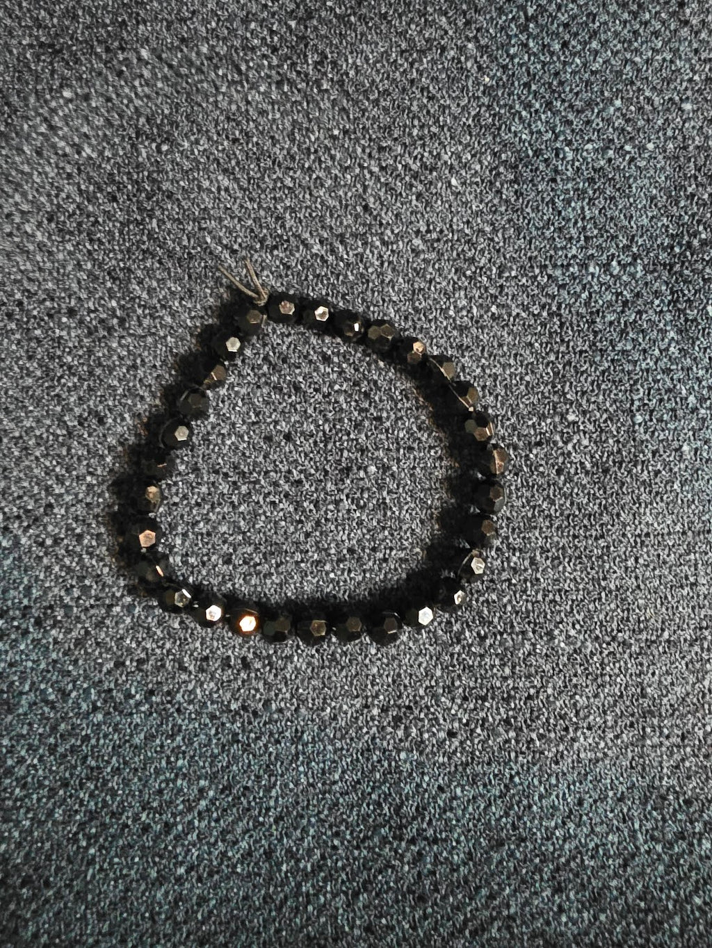Black Beaded Bracelet