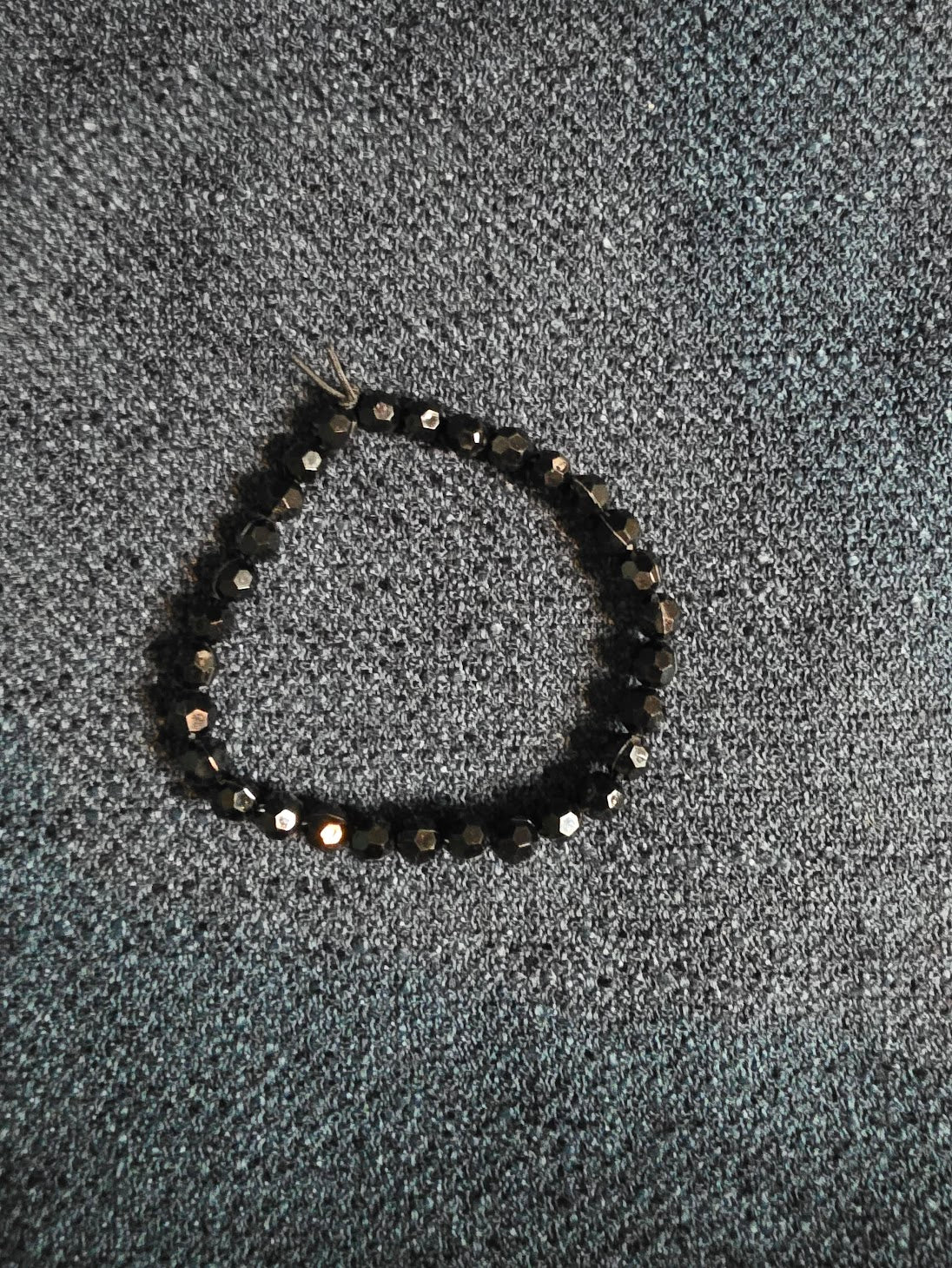 Black Beaded Bracelet