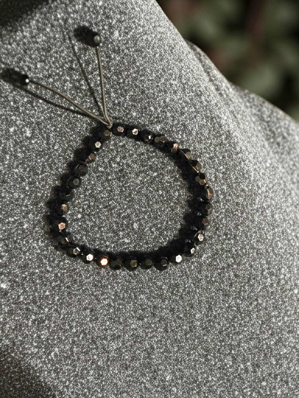 Black Beaded Bracelet