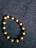Black and Gold Beaded Bracelet