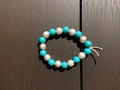 Blue and Silver Beaded Bracelet
