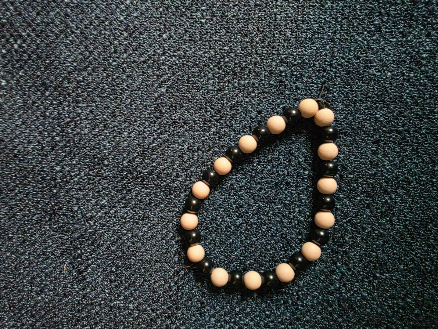 Black and Pink Beaded Bracelet