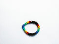 Rainbow and Black Beaded Bracelet