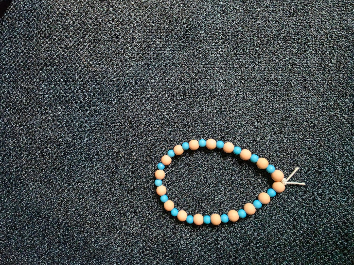 Pink and Blue Beaded Bracelet