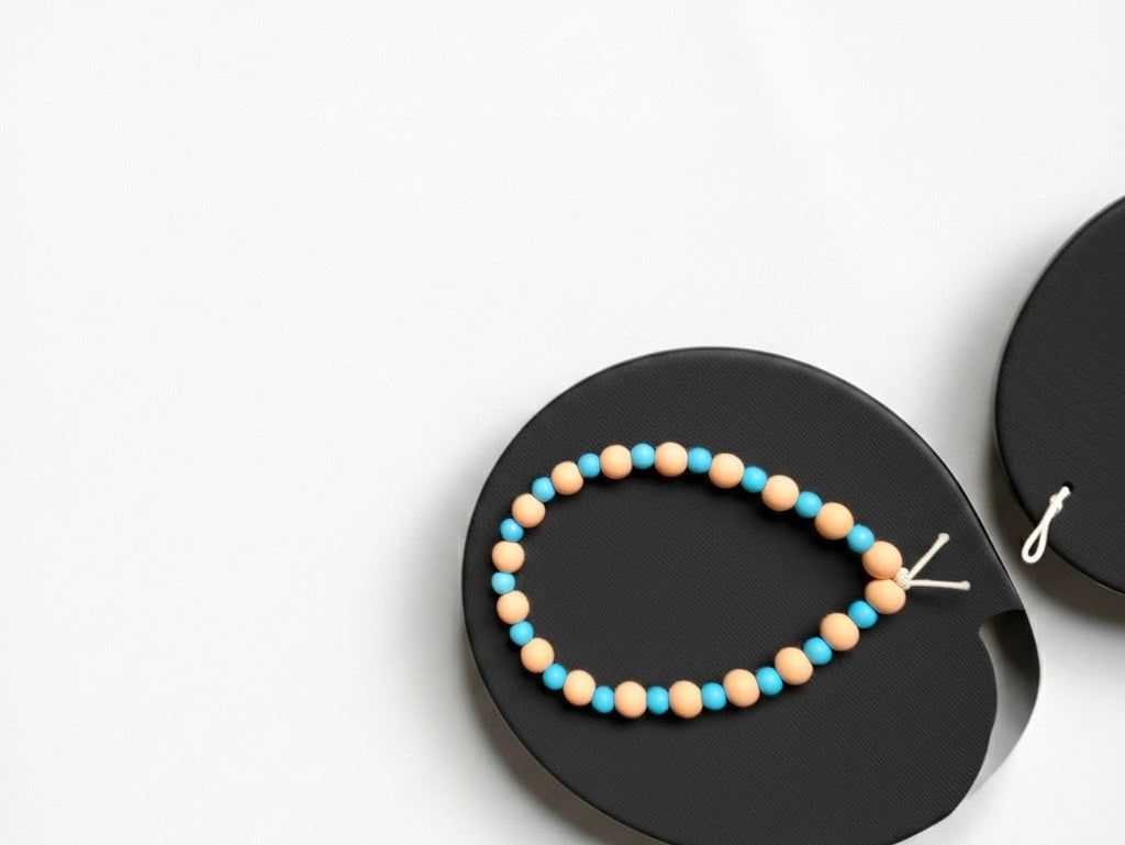 Pink and Blue Beaded Bracelet