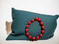 Red and Black Beaded Bracelet
