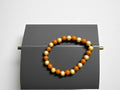 Gold and Brown Beaded Bracelet