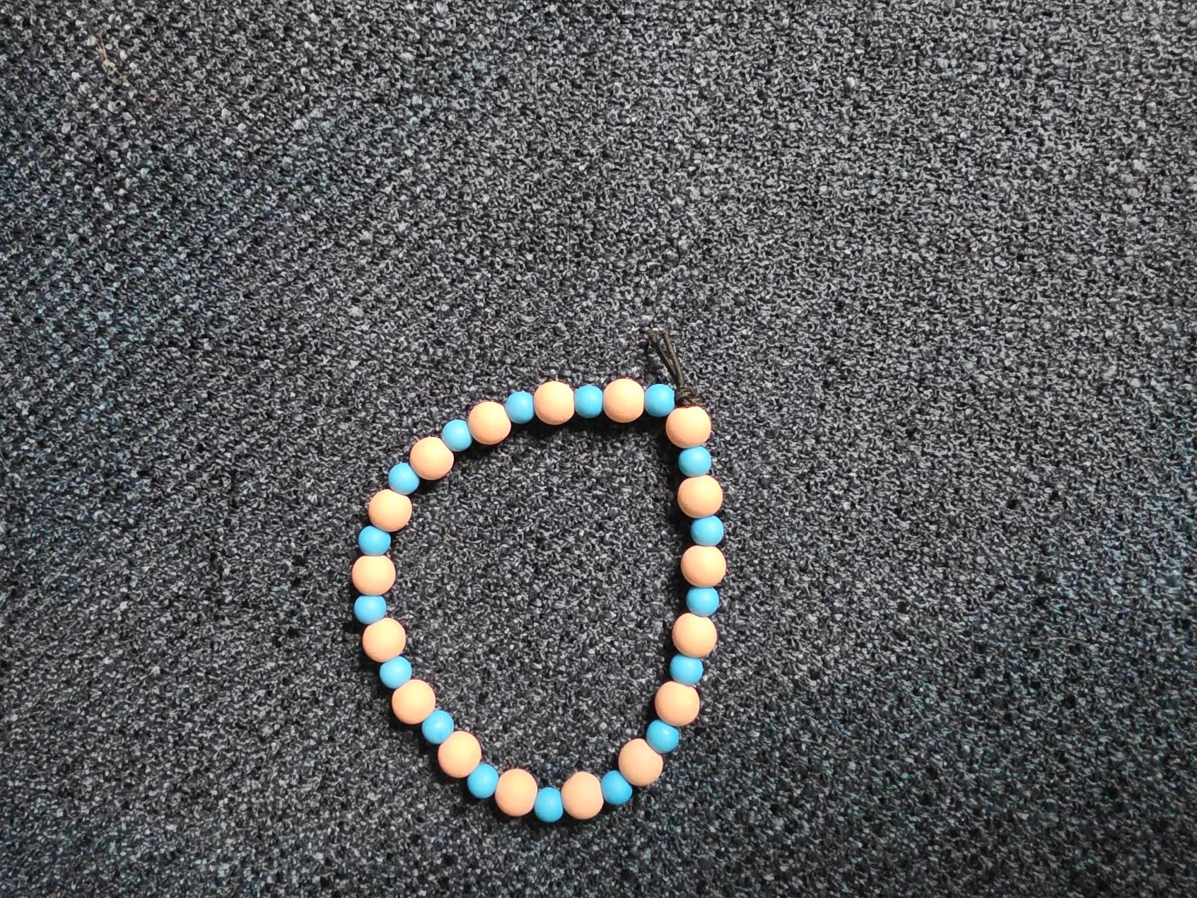 Pink and Blue Beaded Bracelet