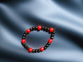 Red and Black Beaded Bracelet