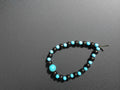 Blue and Black Beaded Bracelet