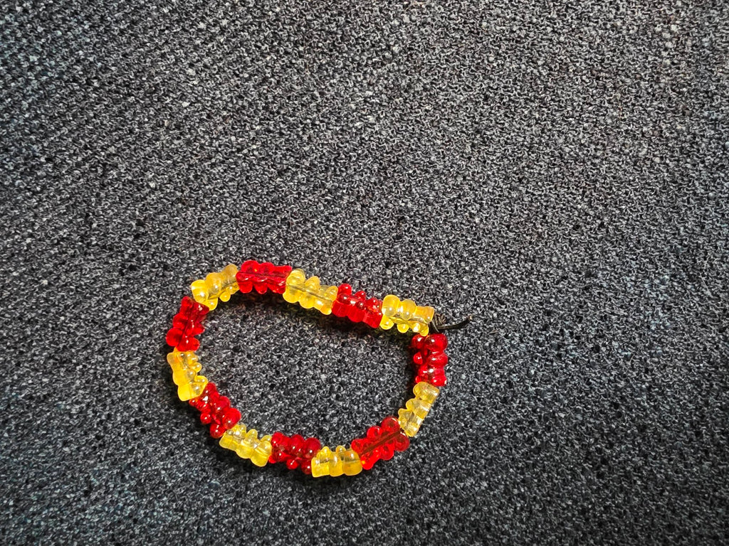 Yellow and Red Gummy Bear Bracelet