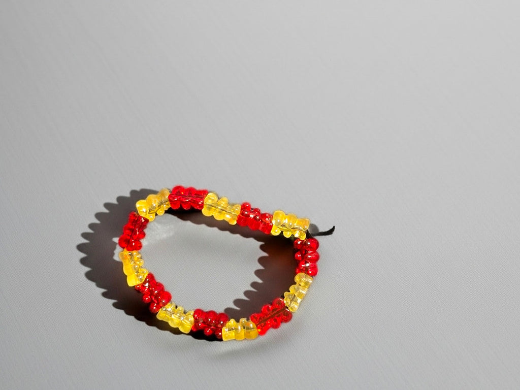 Yellow and Red Gummy Bear Bracelet