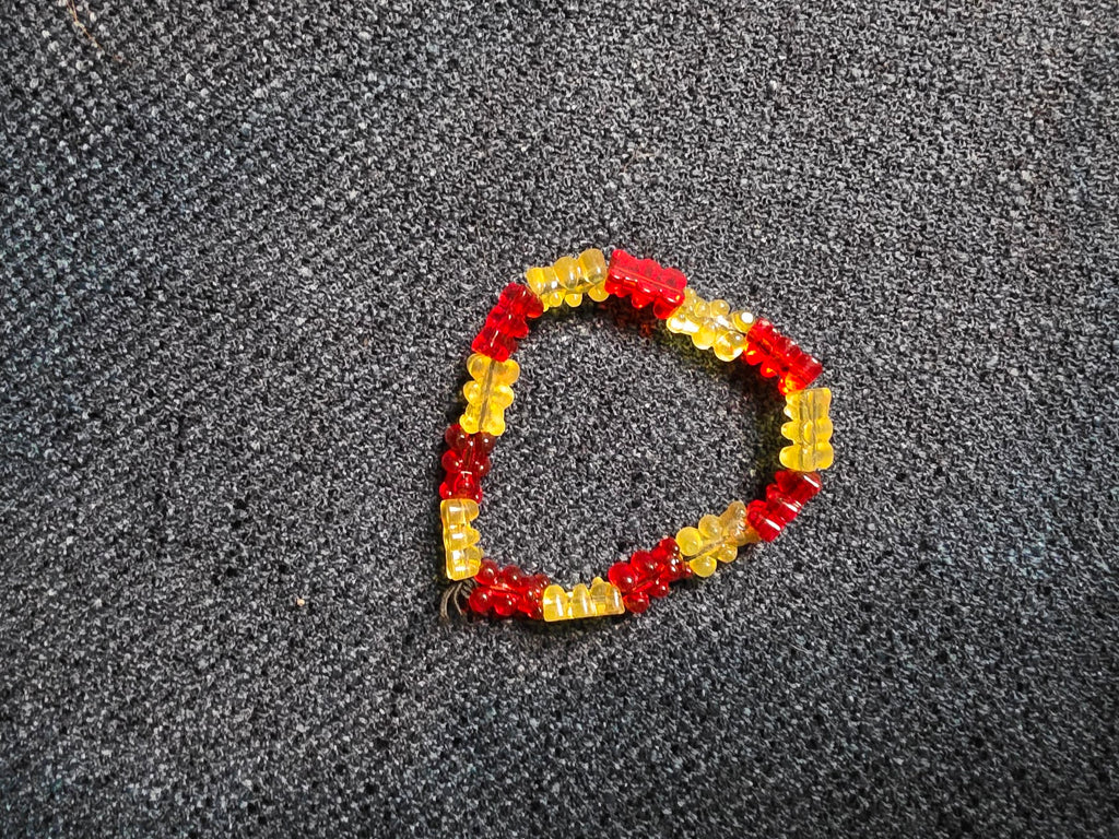 Yellow and Red Gummy Bear Bracelet